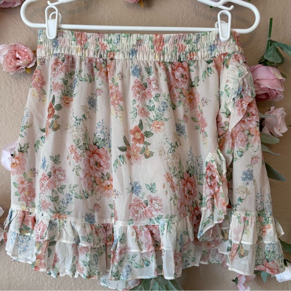 Zara Floral Ruffled Mini Skirt - Picture 11 of 14